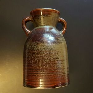 Vintage Hosley Pottery 2-handled Crock